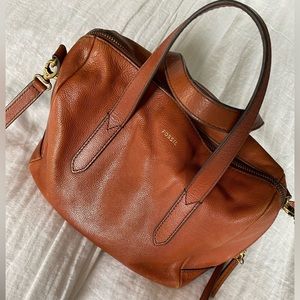 Brown Leather Fossil ‘Sydney’ Satchel